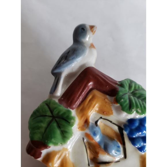 Porcelain Cuckoo Clock Wall Pocket - Picture 2 of 10